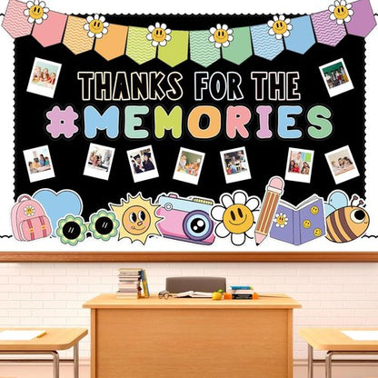 FYSUIMU Graduation Bulletin Board Decorations - 88Pcs Boho Daisy DIY Photo Cutouts for Class of 2026