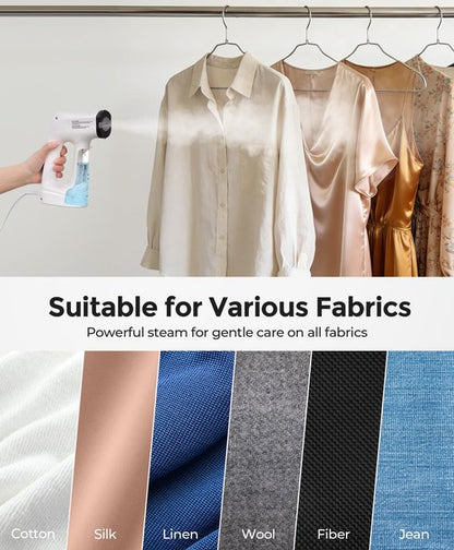 LyriFine Vacuum Steamer for Clothes, 3500Pa Suction Clothes Steamer Handheld, 2-in-1 Steamer&Iron Garment Steamer, 3 Modes& 360° Leak-proof Technology Fabric Steamer for Wrinkle Removal (for 110-120V)