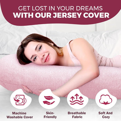 PILLANI Pregnancy Pillow - V C U Shaped 57-Inch Full Body Support for Maternity Comfort & Cooling