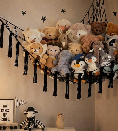 Skiennix Stuffed Animal Storage Hammock - Large Toy Organizer for Kids' Room Decor | Cute Plush Holder