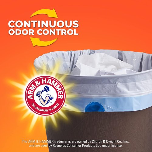 Hefty Small Garbage Bags - Unscented 4 Gallon Size | 34 Count for Easy Waste Disposal