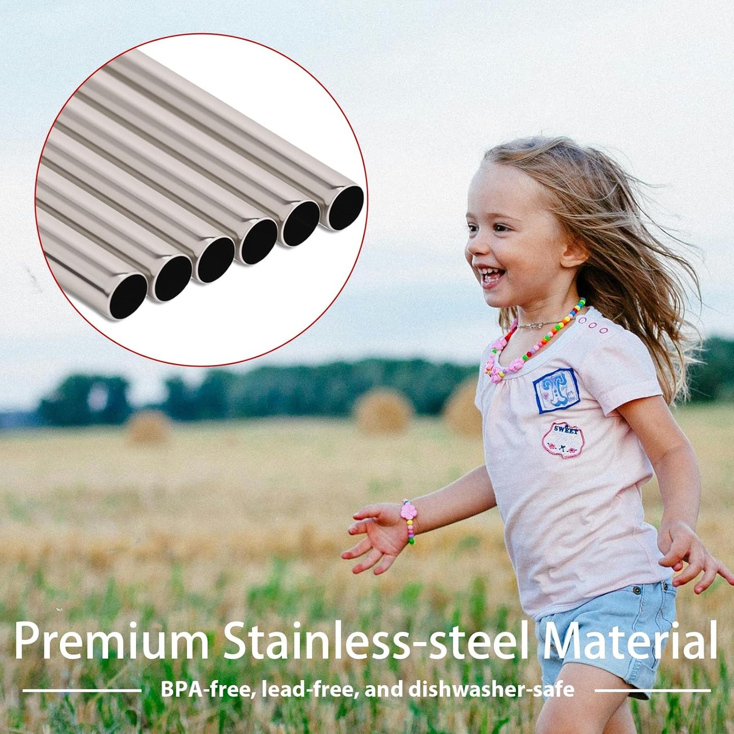 Owala Stainless Steel Straw Set - 8 Replacement Straws for 12oz & 15oz Tumblers | Includes 2 Cleaners