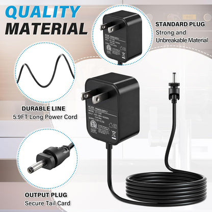 Ninja Replacement Charger - 13.3V 0.75A Power Adapter for Blast Max BC251 Blender | 5.9FT Cord