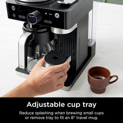 Ninja Espresso Maker - 3 Brew Styles & Built-in Frother | Single-Serve Coffee & Nespresso Compatible, Black