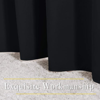 NICETOWN Black Out Bedroom Curtains 72 inches Long, Grommet Blackout Thermal Insulated Window Treatment Room Darkening for Bedroom/Home Office, 2 Panels, W37 x L72