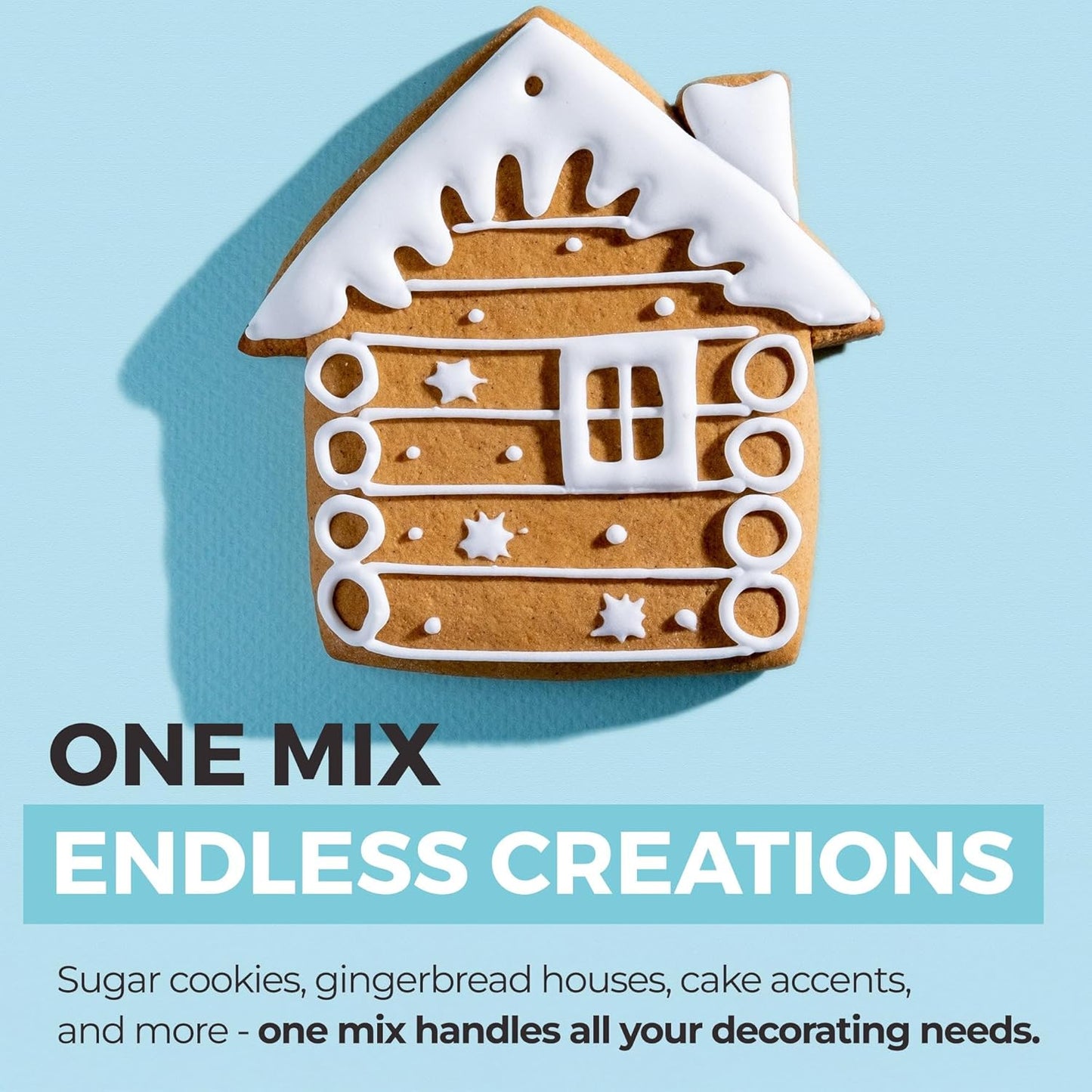 Royal Icing Mix - Premium 12oz Mix for Sugar Cookies | Easy to Use, Naturally Flavored, Gluten-Free