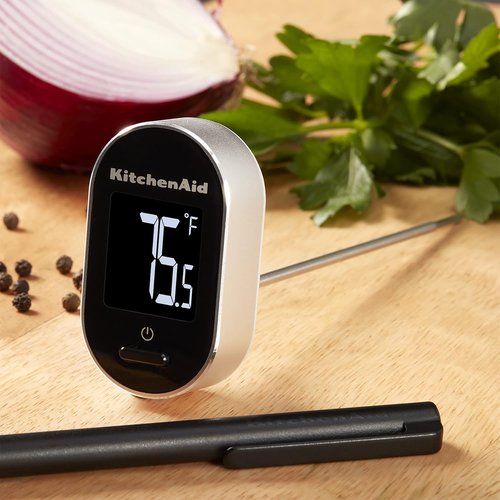 KitchenAid Digital Instant Read Food Thermometer - Accurate Temperature Range -40°F to 482°F, Black