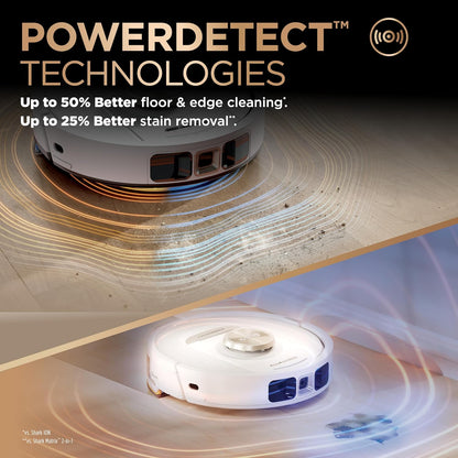 Shark PowerDetect 2-in-1 Robot Vacuum & Mop - Powerful Suction for Carpets & Hard Floors | Self-Empty Base | White | AV2800ZE