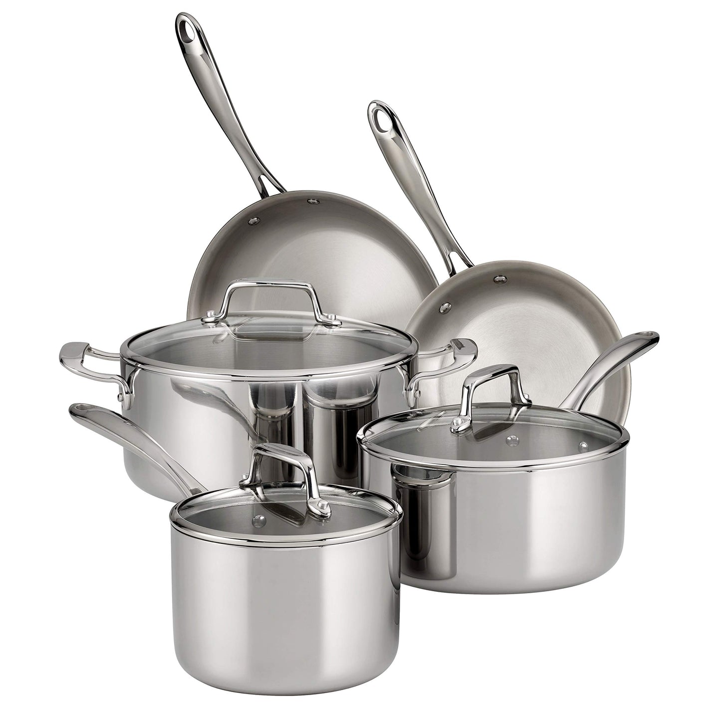 Tramontina Stainless Steel Tri-Ply Clad 8-Piece Cookware Set