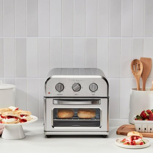 Cuisinart Compact Air Fryer Toaster Oven - 6-in-1 Stainless Steel with Adjustable Temperature & Accessories
