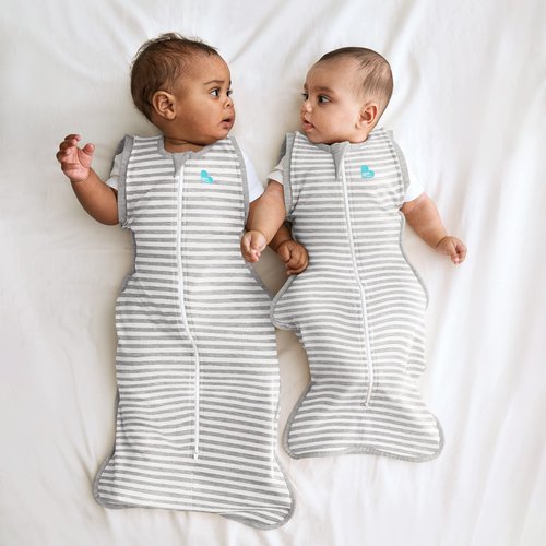 Love to Dream Swaddle UP Transition Bag, Patented Zip-Off Wings, Gently Help Baby Safely Transition from Being Swaddled to arms Free Before Rolling Over, Gray, Large, 19-24 lbs