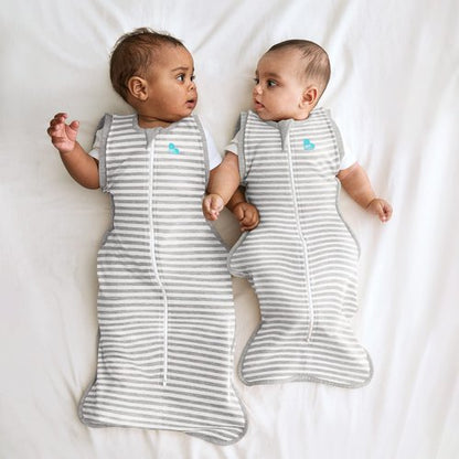 Love to Dream Swaddle UP Transition Bag, Patented Zip-Off Wings, Gently Help Baby Safely Transition from Being Swaddled to arms Free Before Rolling Over, Gray, Large, 19-24 lbs