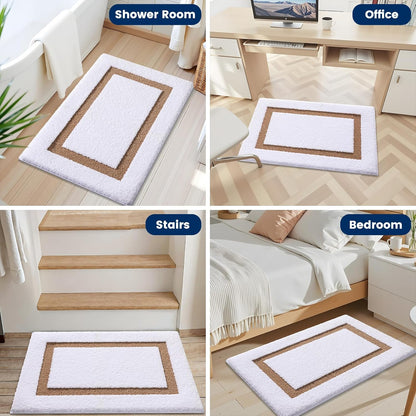 OLANLY Bathroom Rugs - Extra Soft Microfiber Mat | Quick-Dry, Machine Washable, 32x20, Brown