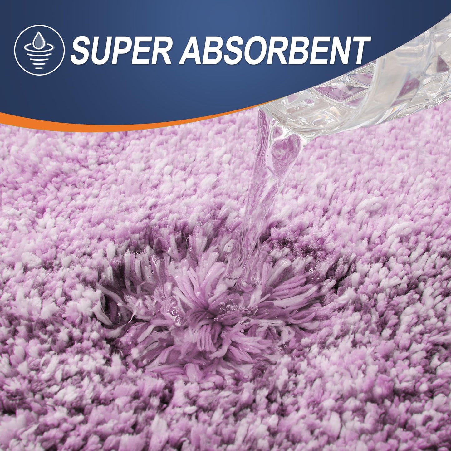 OLANLY Bathroom Runner Rugs Mat 59x20, Extra Soft Absorbent Microfiber Bath Rugs, Rubber Backing, Quick Dry, Long Bath Mats for Bathroom, Tub and Shower, Home Decor Accessories, Pinkish-Purple