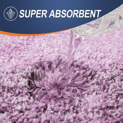OLANLY Luxury Toilet Rugs U-Shaped 24x20, Extra Soft and Absorbent Microfiber Bathroom Rugs, Non-Slip Plush Shaggy Bath Mat, Machine Wash Dry, Contour Bathroom Mats for Toilet Base, Pinkish-Purple