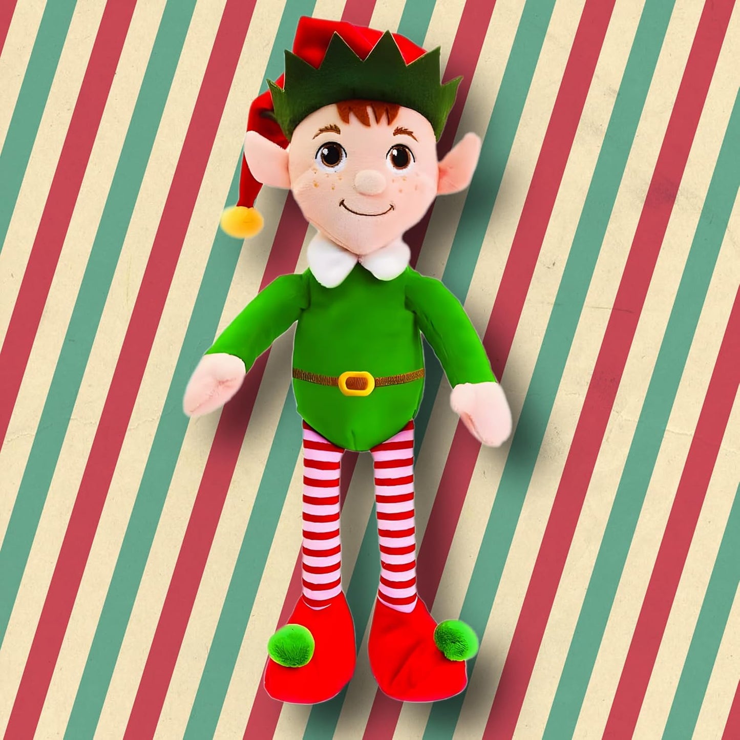 Deluxe Paws Christmas Elf Plush Toy - Soft, Festive Design | 34cm Perfect for Holiday Cheer