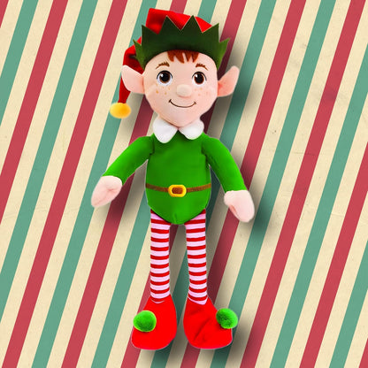 Deluxe Paws Christmas Elf Plush Toy - Soft, Festive Design | 34cm Perfect for Holiday Cheer