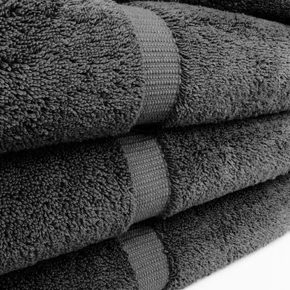 Chakir Turkish Linens | Hotel & Spa Quality 100% Cotton Luxury Turkish Towels | Soft & Absorbent (30x60 Inches Extra Large Bath Towels, Set of 4 - Dark Gray)