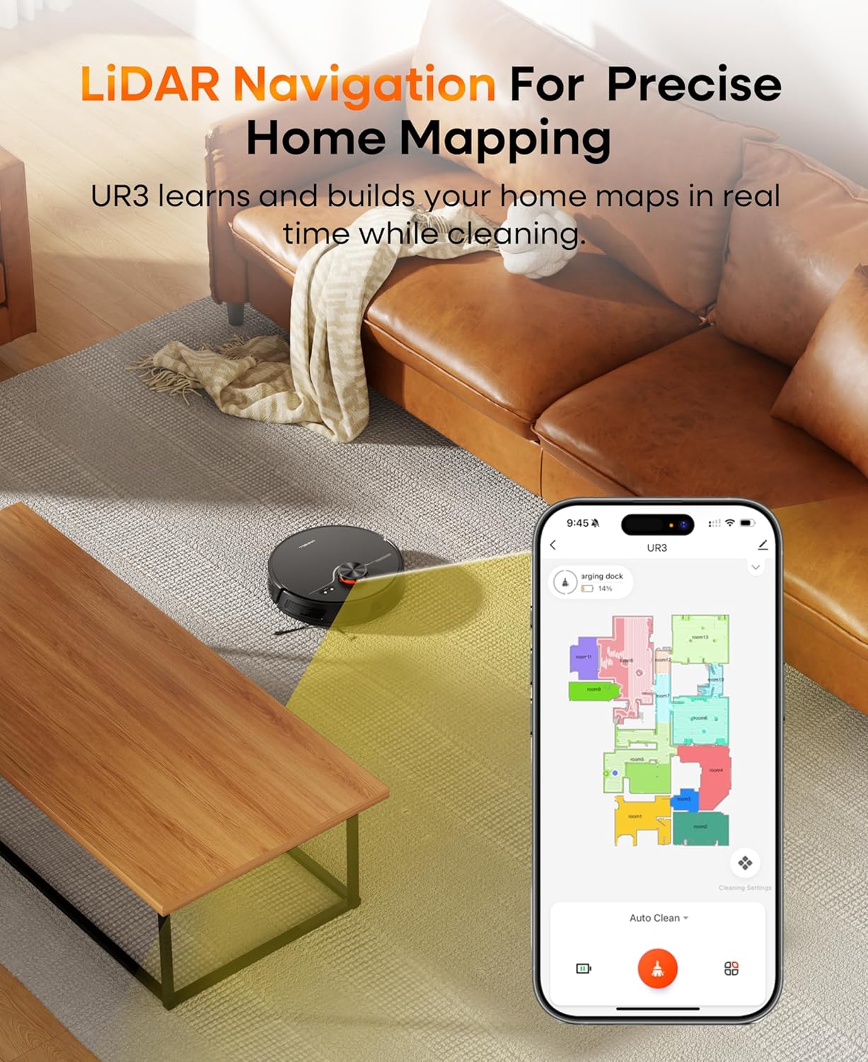 Skiennix Robot Vacuum and Mop Combo - Self-Emptying, 7000Pa Suction, 180 Mins Runtime | Smart Home Mapping