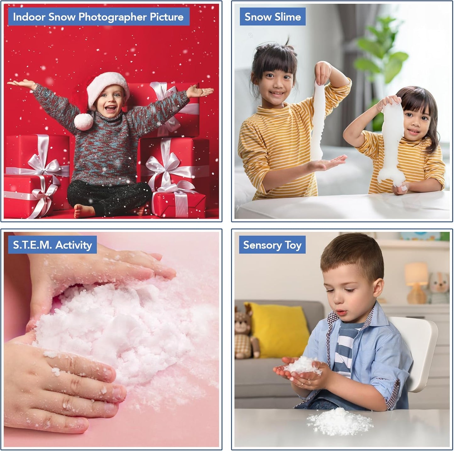 ArtCreativity Instant Snow Powder - Create 4 Gallons of Realistic Fake Snow | Perfect for Holiday Activities & Sensory Play