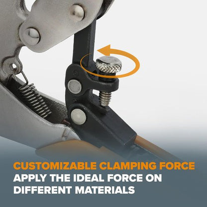 BORA Auto Adjust Locking Vise Grip Clamp - Heavy Duty 6-Inch C Clamp for Woodworking & Welding