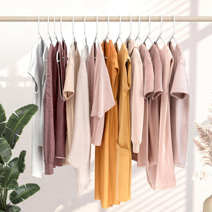 Plastic Hangers 20 Pack - Space-Saving Clothes Hangers for Coats & Closet Essentials - White