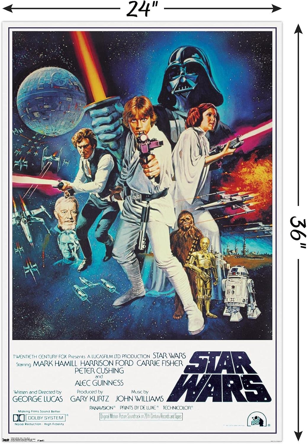 Trends International Star Wars IV Wall Poster - Collector's Edition 24" x 36" for Bedroom Decor
