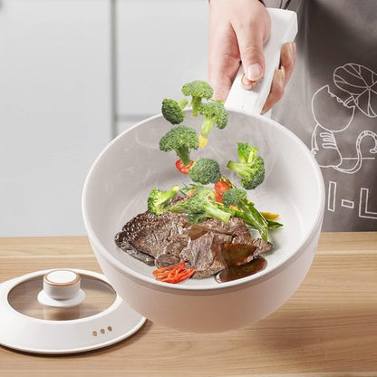 Bear Hot Pot Electric | 2L Multifunctional Cooking Pot - 1000W Rapid Heating, Non-Stick Frying Pan for Noodles, Steak & More