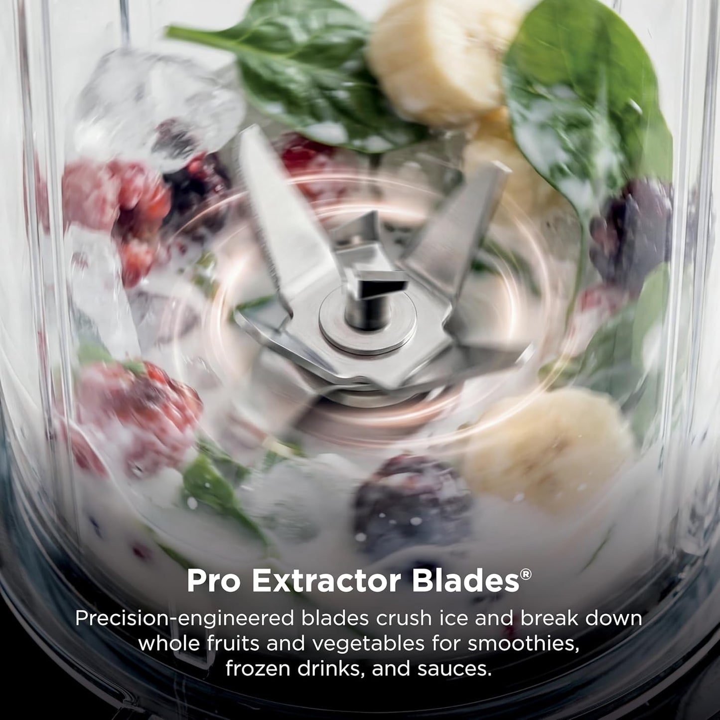 Ninja Nutri-Plus Personal Blender - Compact Push-To-Blend for Smoothies & Frozen Drinks | 3 To-Go Cups & Lids | 900 Peak Watts | Silver | BN301
