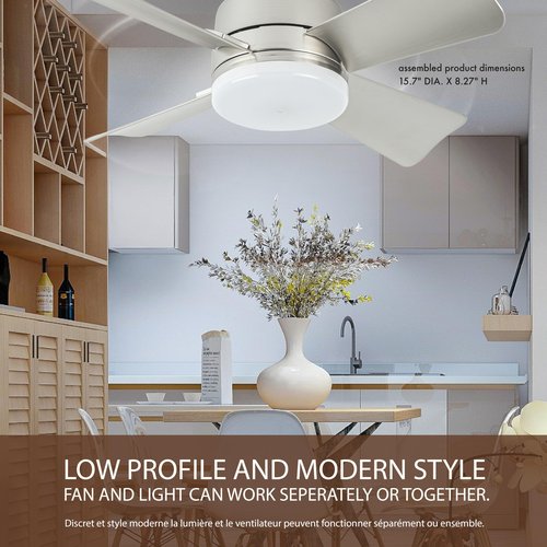 Bell+Howell Socket Breeze Cool Light Deluxe Silver – Ceiling Fans with LED Lights and Remote Control, Replacement for Lightbulb - Bedroom, Kitchen, Living Room,1000 Lumens / 5000 Kelvins