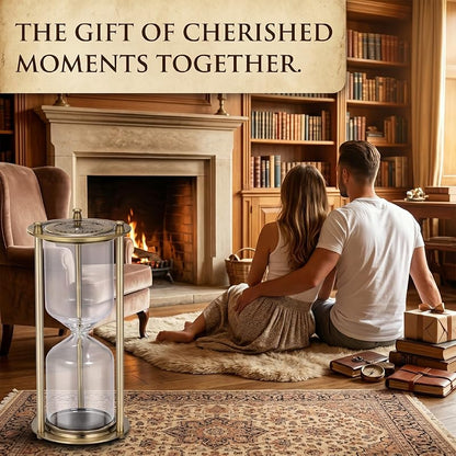 Personalized Engraved Vintage Hourglass Urn for Ashes – Memorial Sand Clock