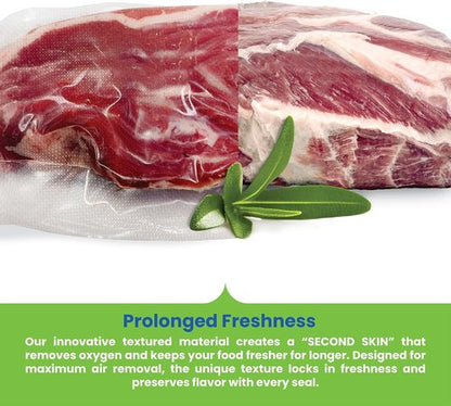 Heavy Duty Vacuum Sealer Bags by Food Saver - 11" x 16' Rolls for Sous Vide & Meal Prep | Made in the USA