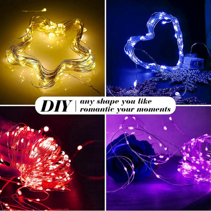 ZGWJ 12 Pack Fairy Lights - 7ft Battery Operated Mini LED String Lights | 3 Modes for DIY & Events