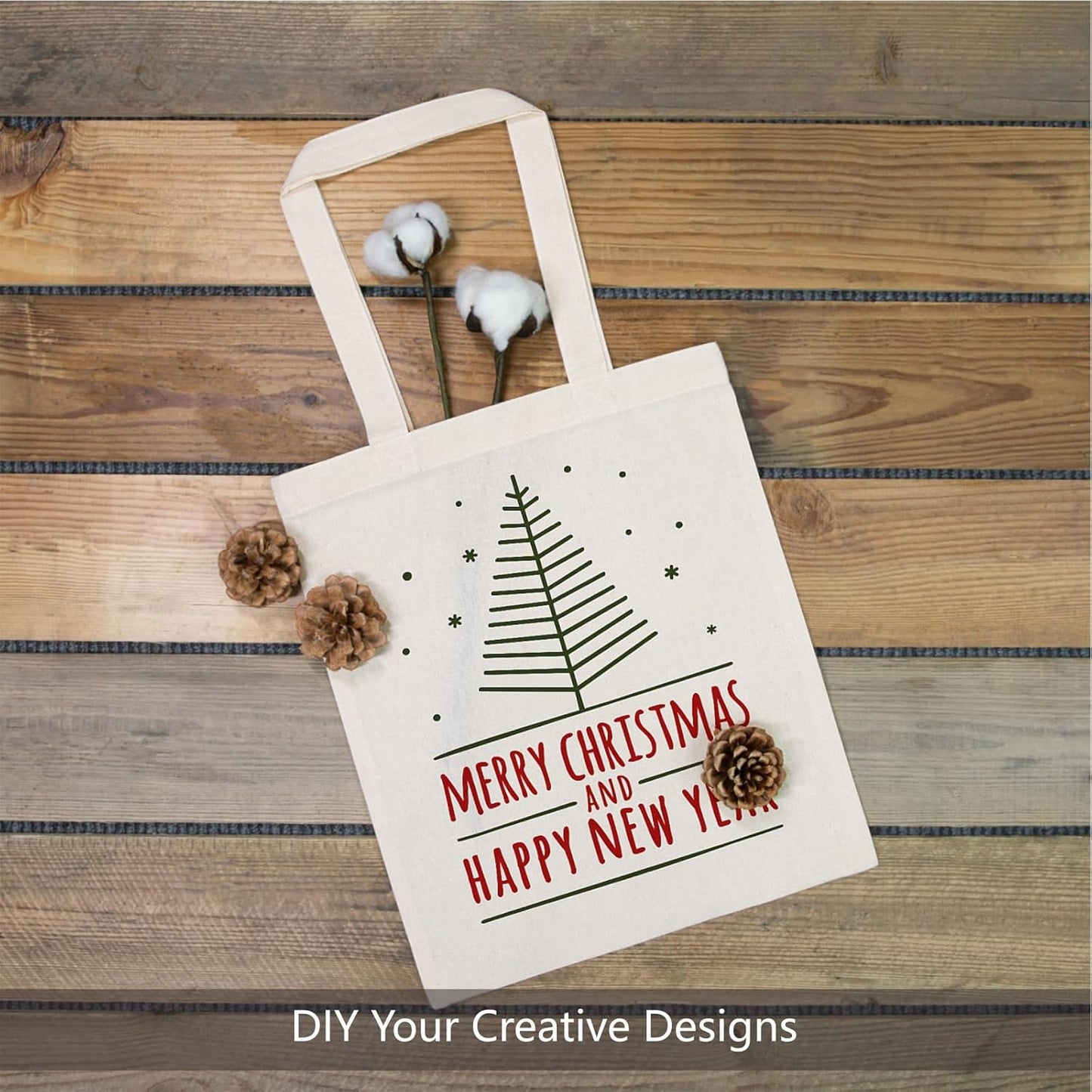 TOPDesign Cotton Tote Bags - 10-Pack Lightweight Reusable Grocery Bags | 11.8"x13" for DIY & Promotions