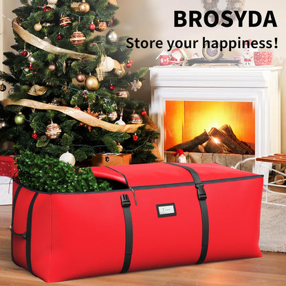 Skiennix Christmas Tree Storage Bag - Fits Up to 7.5Ft Artificial Trees | Waterproof 600D Oxford Fabric, Double Zipper & Buckle Straps