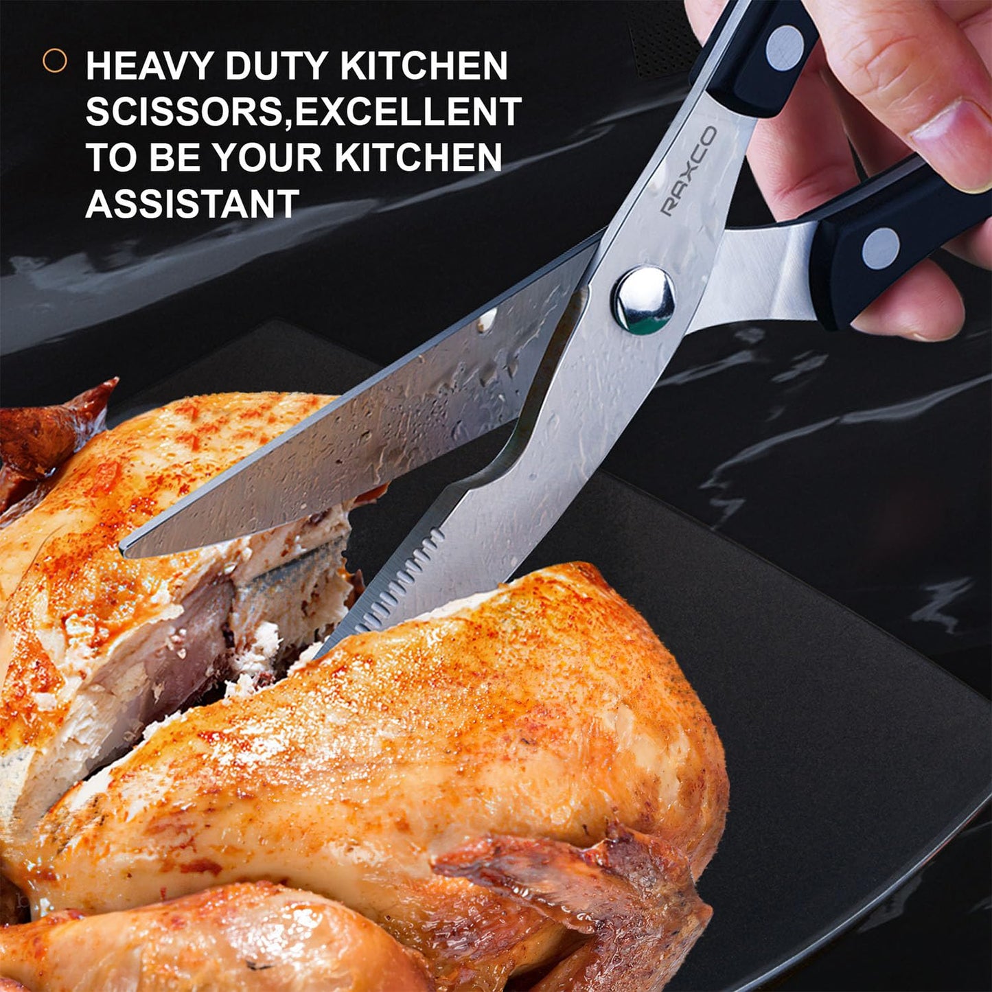 RAXCO Drawer Knife Set,13-Piece Stainless Steel Kitchen Knifes With Built-in Sharpener