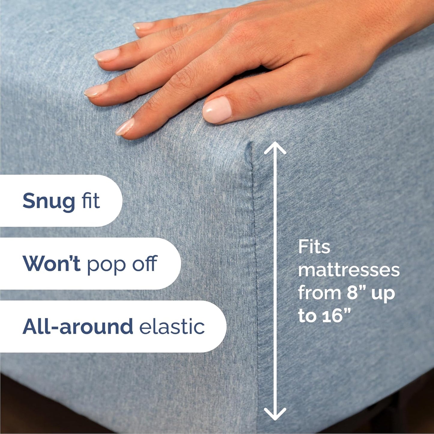Skiennix Cal King Size 4-Piece Sheet Set - Comfy Cooling Bed Sheets | Hotel Luxury Bedding - Blue