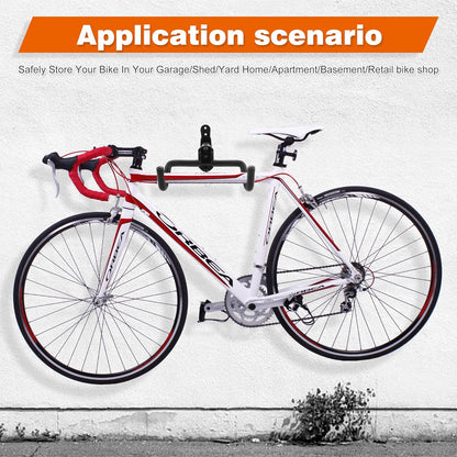 Skiennix Bike Rack - Durable Wall Mount Bicycle Hanger for Indoor Storage | 2-Pack