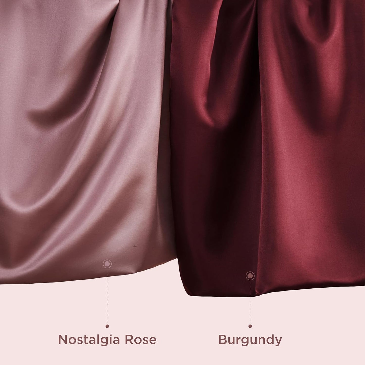 Bedsure King Size Satin Pillowcase Set - Silky Nostalgia Rose Pillow Cases for Hair & Skin | 20x36 Inches, 2-Pack