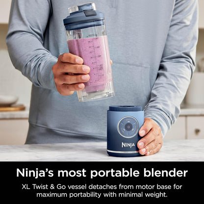 Ninja BC251NV Blast Max Personal Cordless Blender - Smoothies & Ice Crush, 22 oz. Navy Vessel - Certified Refurbished