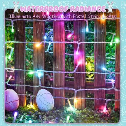 Cshare Easter String Lights - Battery Operated 30 LED Fairy Lights | 9.8ft Pastel Decor with Timer for Indoor & Outdoor Parties