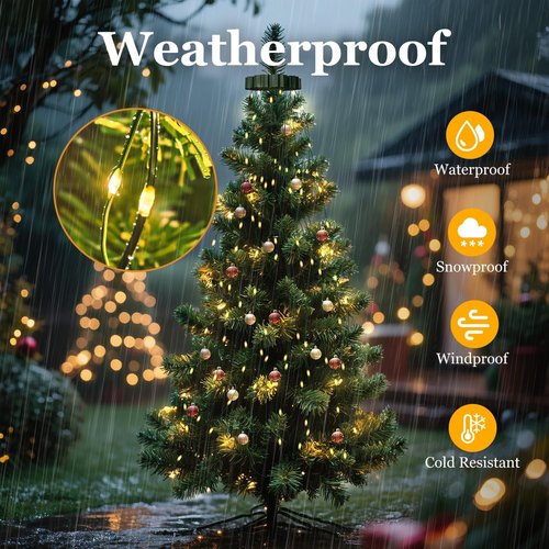 Btfarm Christmas Tree Lights - 400 LED Remote Fairy Lights | 6.6FT Waterproof, Dimmable, 8 Modes for Indoor/Outdoor Decor