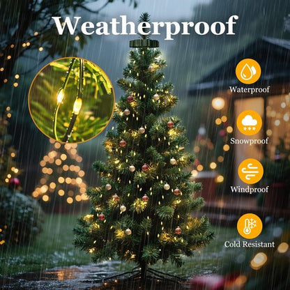 Btfarm Christmas Tree Lights - 400 LED Remote Fairy Lights | 6.6FT Waterproof, Dimmable, 8 Modes for Indoor/Outdoor Decor