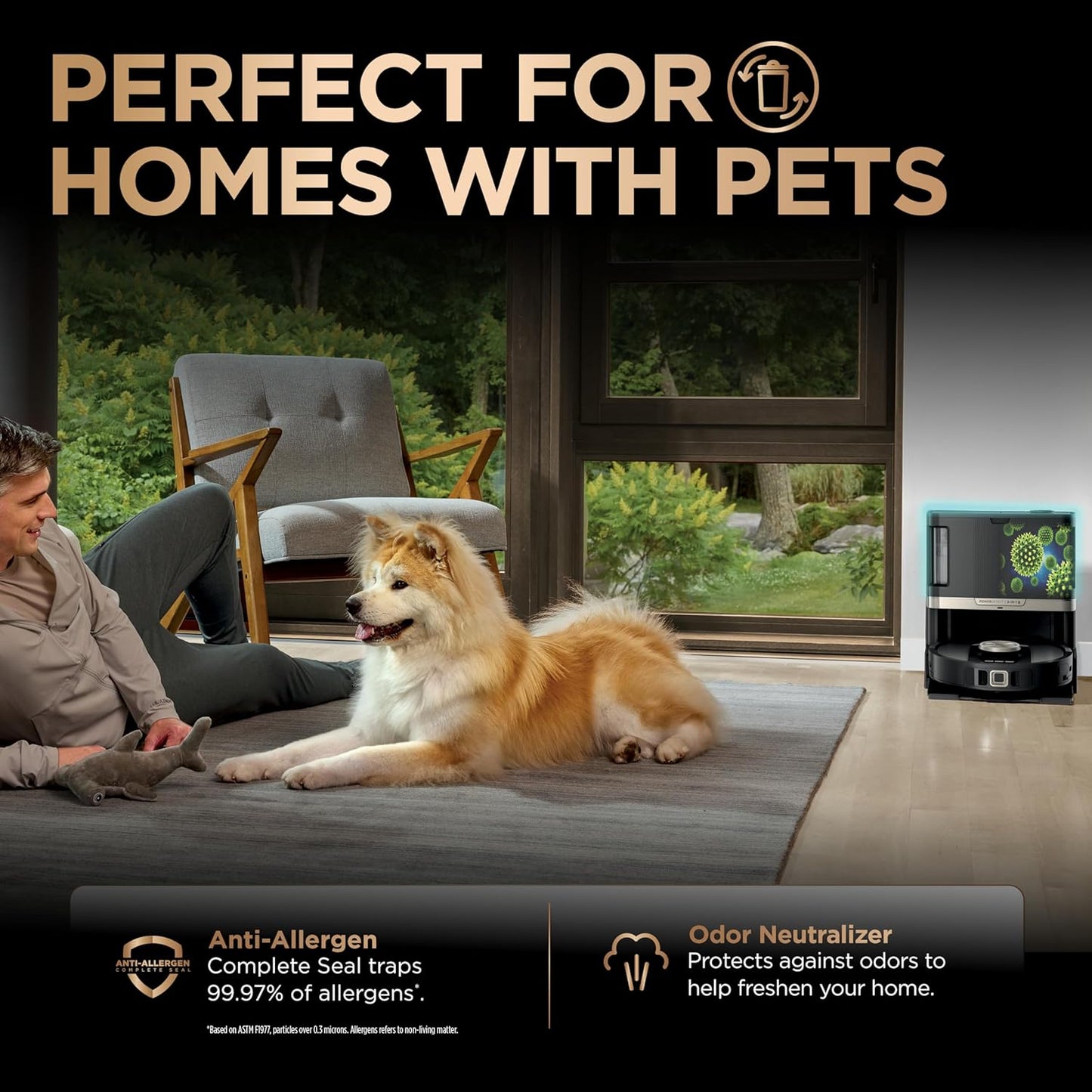 Shark Robot Vacuum & Mop Combo - PowerDetect NeverTouch Pro with Self-Emptying & Self-Clean Pad - Black