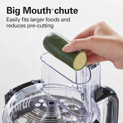 Hamilton Beach Food Processor - BPA-Free, Stainless Steel Blades, 12-Cup Capacity, 2-Speed Motor, Black