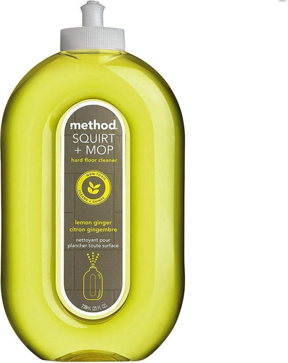 Method Squirt & Mop Hard Floor Cleaner - Lemon Ginger Scent - 25 Fl Oz (Pack of 2)