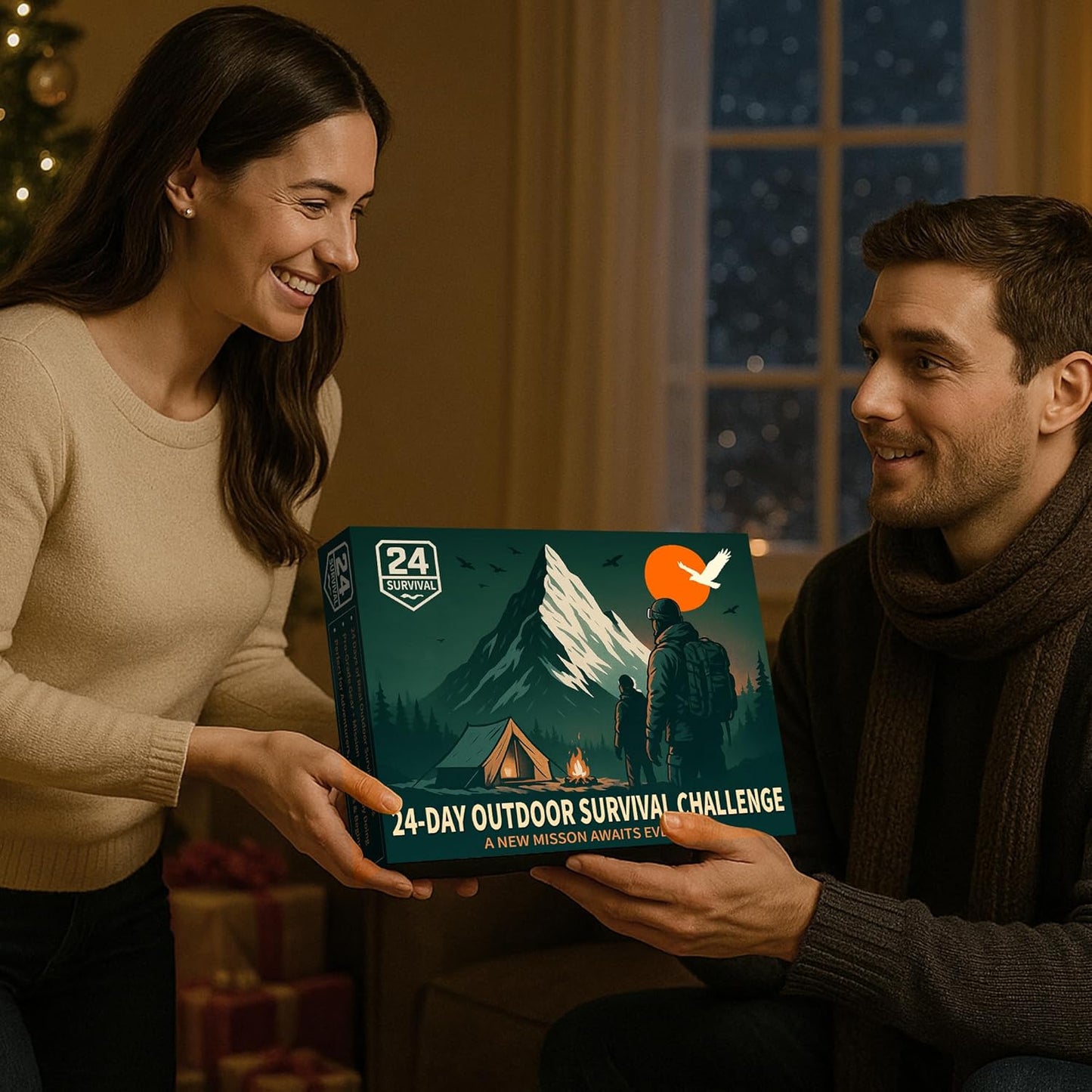 Survival Advent Calendar 2026 - 24-Day Christmas Countdown with Outdoor Survival Kit for Men