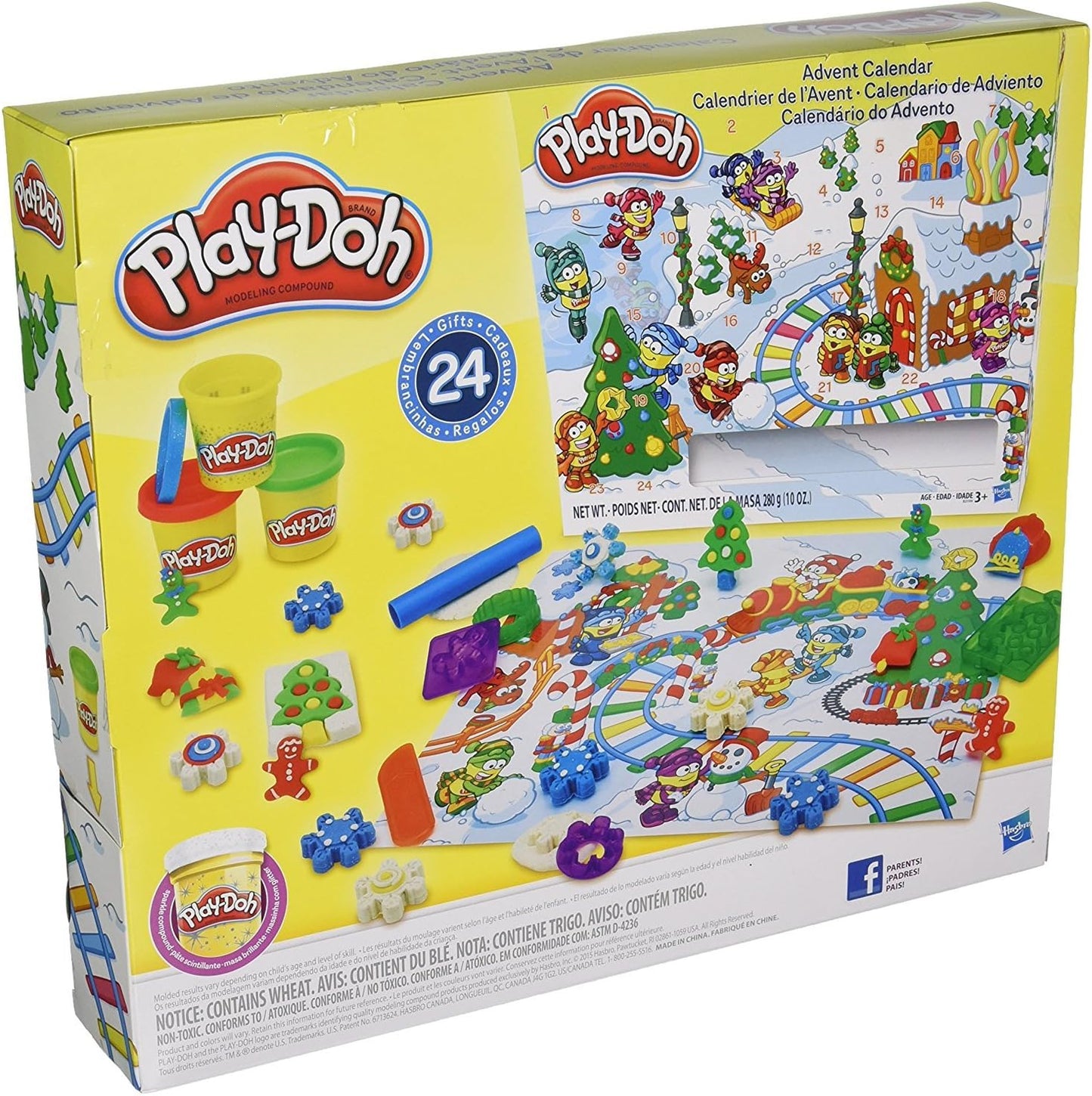 Play-Doh Advent Calendar - Creative Holiday Fun with Colorful Modeling Clay | 24 Surprise Gifts