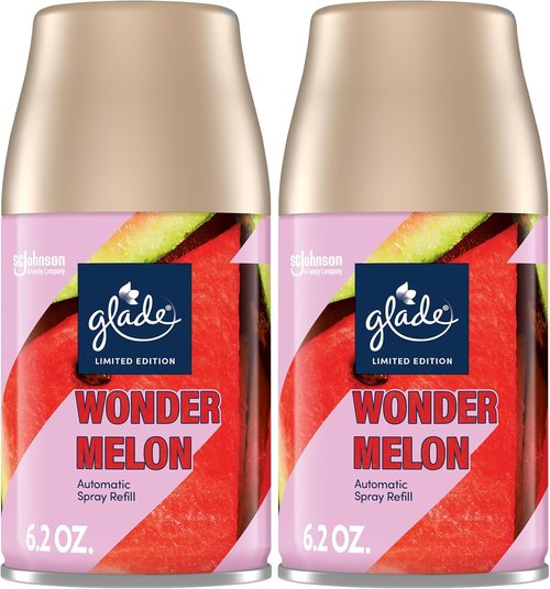 Glade Automatic Spray Refill - Wonder Melon Scented Air Freshener | 6.2 Oz, 2 Count