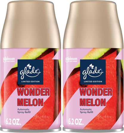 Glade Automatic Spray Refill - Wonder Melon Scented Air Freshener | 6.2 Oz, 2 Count